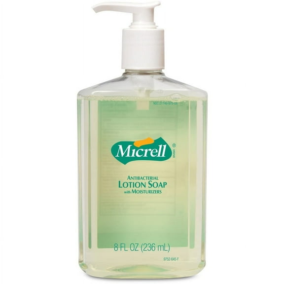 Micrell Antibacterial Lotion Soap - Citrus Scent - 8 fl oz (236.6 mL) - Push Pump Dispenser - Kill Germs - Hand - Bio-based - 1 Each | Bundle of 2 Each