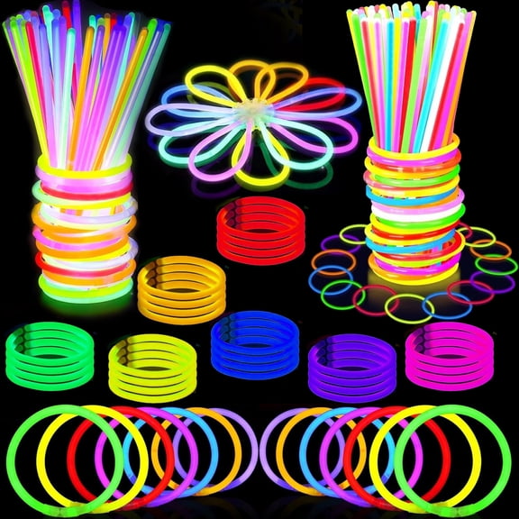 Micrency 400pcs bulk fluorescent sticks, glow in the dark, suitable for festivals and parties, weddings, Christmas, Halloween, birthday parties, concerts