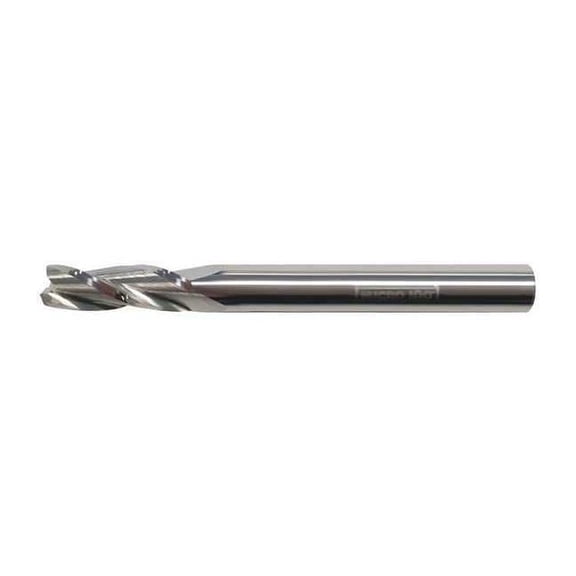 Micro 100 Carb End Mill,1/32 In,3FL,CC,AlTiN Coat GEC-031-3-005X