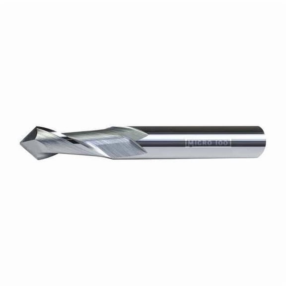 Micro 100 Carb End Mill,1/4 In,4FL,CC,AlTiN Coat DM-250-490X