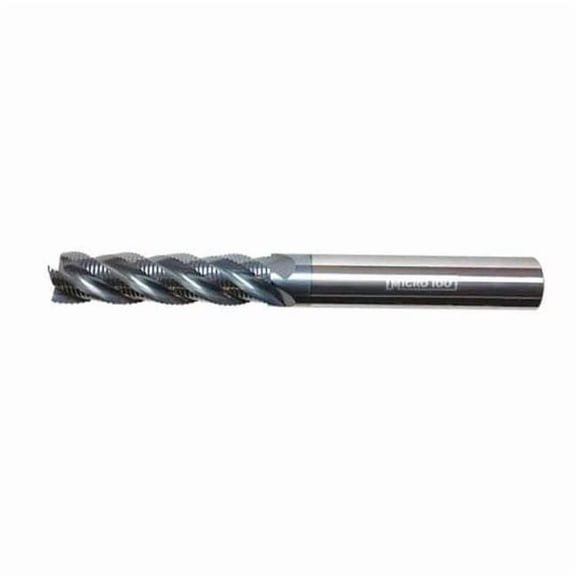 Micro 100 Carbide End Mill, 1/4, Cut 1-1/8, 4 FLT SHL-250-4X