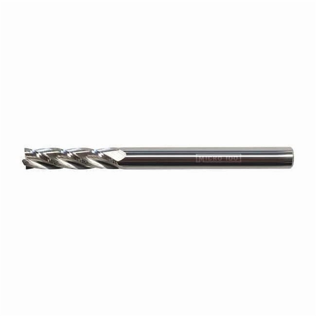 Micro 100 Carb End Mill,5/64 In,4FL,CC,Uncoated GEM-078-4