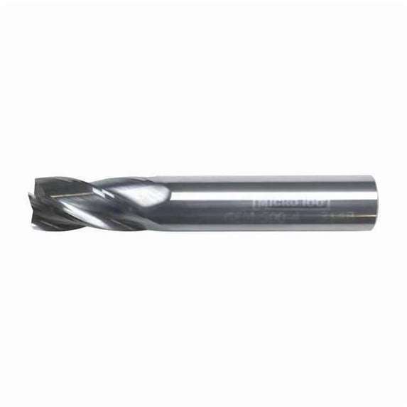 Micro 100 Carb End Mill,9/32 In,4FL,CC,Uncoated GEM-281-4