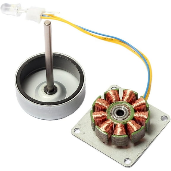 Micro 3 Phase AC Wind Generator LED Turbines Brush Mini Hand Cranked Motor 24V