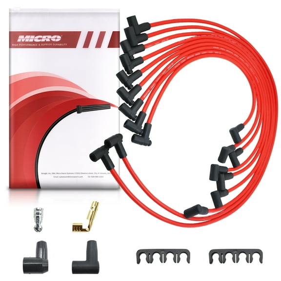 Micro 8.5mm Performance Spark Plug Ignition Wires 9862M Compatible with Chevy GM SBC 283 305 307 37 2 350 400