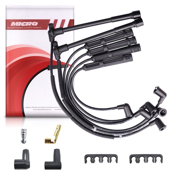 Micro 8.5mm Performance Spark Plug Ignition Wires Compatible with Nissan Truck Frontier Xterra Quest Pickup V6 1996-2004 22100-1W601
