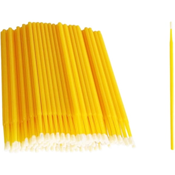Micro Applicator Brushes for Eyelash, Disposable Eyelash Extension Microswab Mascara Wands Brush for Make up and Clean, Head Length 0.6cm