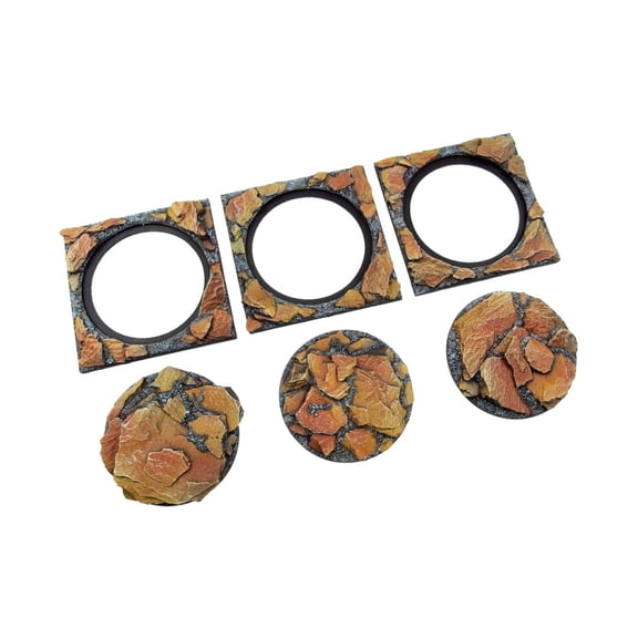 Micro Art Studio CON 60mm Shale - Cavalry Bases (3) New
