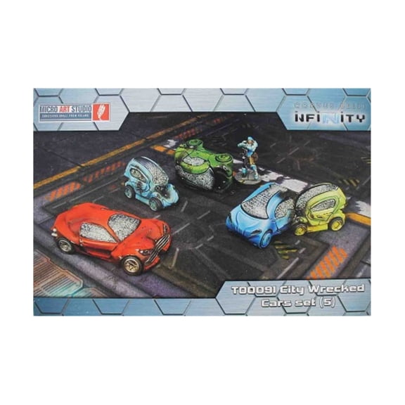 Micro Art Studio Wrecked Cars Set - City New