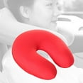 thumbnail image 1 of Micro Bead Pillow Memory Foam Neck Pillow Portable Comfortable for Airplane Easy Washing - red, 1 of 9