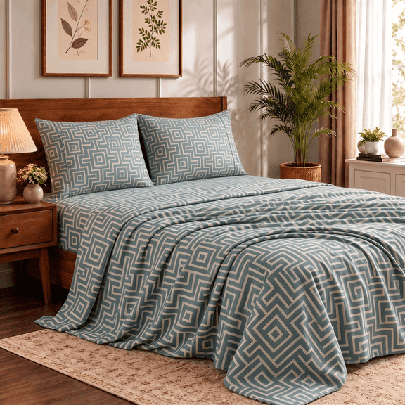 Etui Home Queen 4 Piece Microfiber Bed Sheet Set – Ultra Soft Double Brushed Bedding, Deep Pocket Fits Mattresses Up to 15", Wrinkle & Fade Resistant, Gray