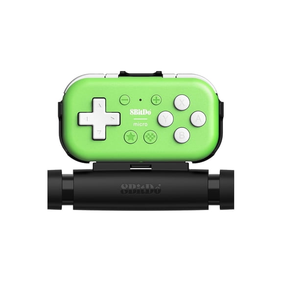 Micro Bluetooth Gamepad Pocket-Sized Mini Controller with Mobile Clip for , Android, Supports Keyboard Mode (Green)