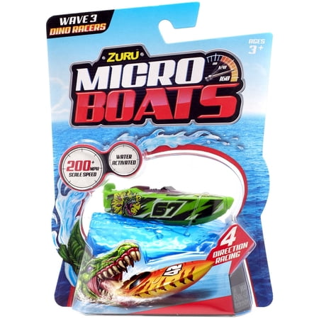 Micro Boats Wave 3 Dino Racers Green
