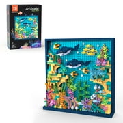Micro Brick Ocean World Building Set, 3D Wall Art Home office Decoration, Creative Building Craft Set, Ideas Gift Building Toy for Adults,Teens Ages 8+ Kids