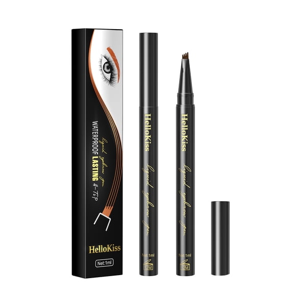 Micro Brow Pencil, Eyebrow Pen, Precise Eye Brow Makeup Pen, Eyebrow Pencil For Eye Makeup Microblading Eyebrow Pen Pencil With 4-Fork Tip Long-Lasting Smudgeproof Create Natural Eyebrow
