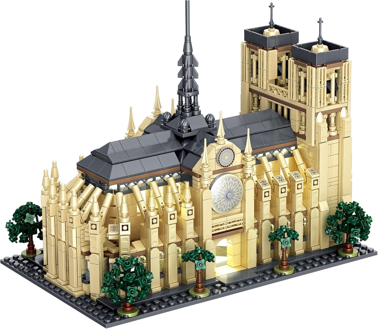 Micro Building Blocks Notre Dame - Architectural Model Cathedral Mini ...