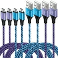thumbnail image 1 of Micro Cable,Micro USB Cable,6ft 4 Pack AILKIN Android Charging Cable Nylon Braided High Speed Fast Charging Cord USB Charger Android Micro Cables 6ft Charge&Sync for Samsung Galaxy, 1 of 6