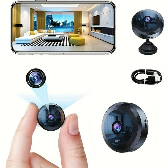 Micro Camera Mini WiFi Camera Portable Small Nanny Cam Tiny Camera with Night Vision And Motion Detection Home Security Cameras for Indoor Outdoor Pet