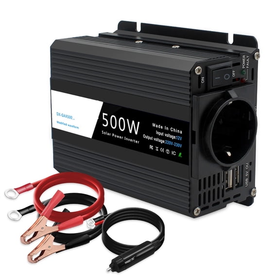 Micro Car Inverter 12v 220 500W Car Transformer Car Solar Power Adapter Appliances 12 volts Inversor Usb - Safe & Quiet