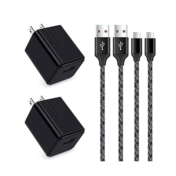 Micro Charger Phone Android Cables for Motorola Moto E 2020 E7 E6 E5 G6 Play,Samsung Galaxy A9 Star Lite,C8 J8 J7V J3V J5,J7 J3 Prime Crown,S7 S6 S5, 1A Wall Charger Box,6FT Fast Micro Charging Cable