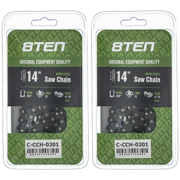 Micro Chisel Chainsaw Chain 14 inch .050 3/8 LP 52DL for Husqvarna 2 Chains 810-CCC2423H
