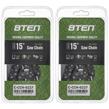 Forester 18" Chainsaw Chain – 3/8" .050" Gauge, 68 Drive Links, Full Chisel – Fits Husqvarna, Dolmar, Efco