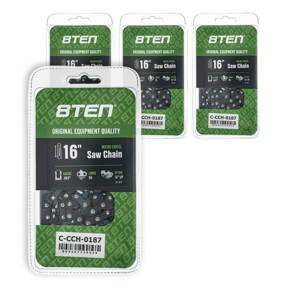Micro Chisel Chainsaw Chain 16 inch .043 3/8 LP 55DL for Stihl MS 170 180 4 Pack 810-CCC2309H