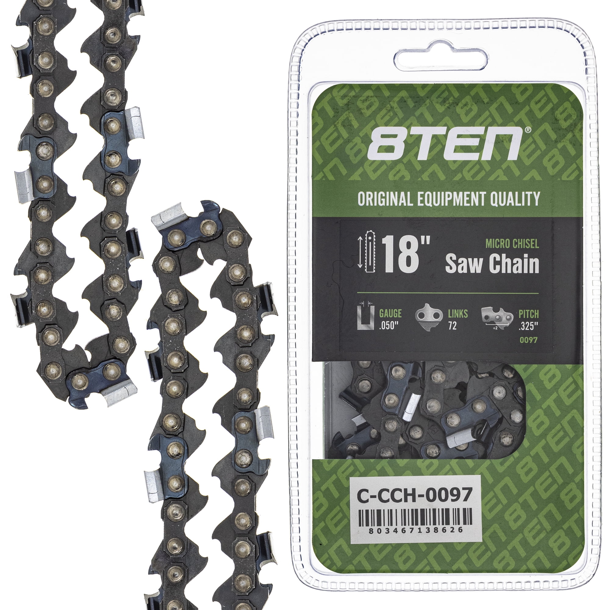 Micro Chisel Chainsaw Chain 18 inch .050 .325 72DL for Echo Husqvarna ...