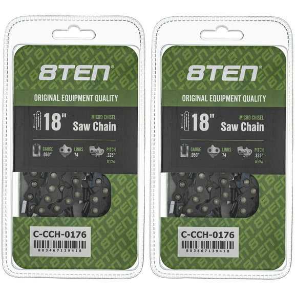 Micro Chisel Chainsaw Chain 18 inch .050 .325 74DL for RedMax Stihl MS261 2 Pack 810-CCC2398H