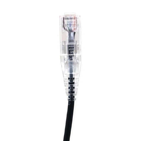 Micro Connector E09-025B-SLIM 25 ft. Slim 28AWG CAT 6A UTP Patch Cable, Black