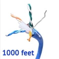 thumbnail image 1 of Micro Connectors  1000 ft. Solid Shielded STP CAT 6A Bulk Ethernet Cable - Blue, 1 of 1