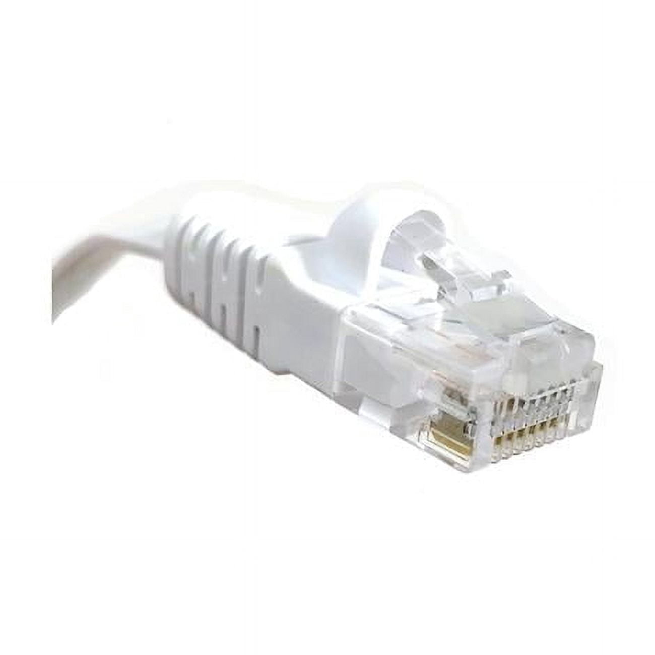 Micro Poly Rj45 Micro Connectors E08-100FL-W 100 ft. Category 6 UTP RJ45 Flat Patch ...