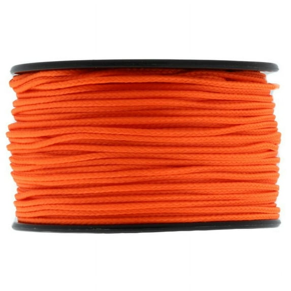 Micro Cord Paracord 1.18mm x 125' Neon Orange by Jig Pro Shop - Made in the USA