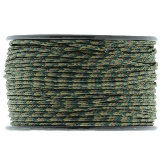 Micro Cord Paracord 1.18mm x 125' Woodland Camo by Jig Pro Shop - Made in the USA