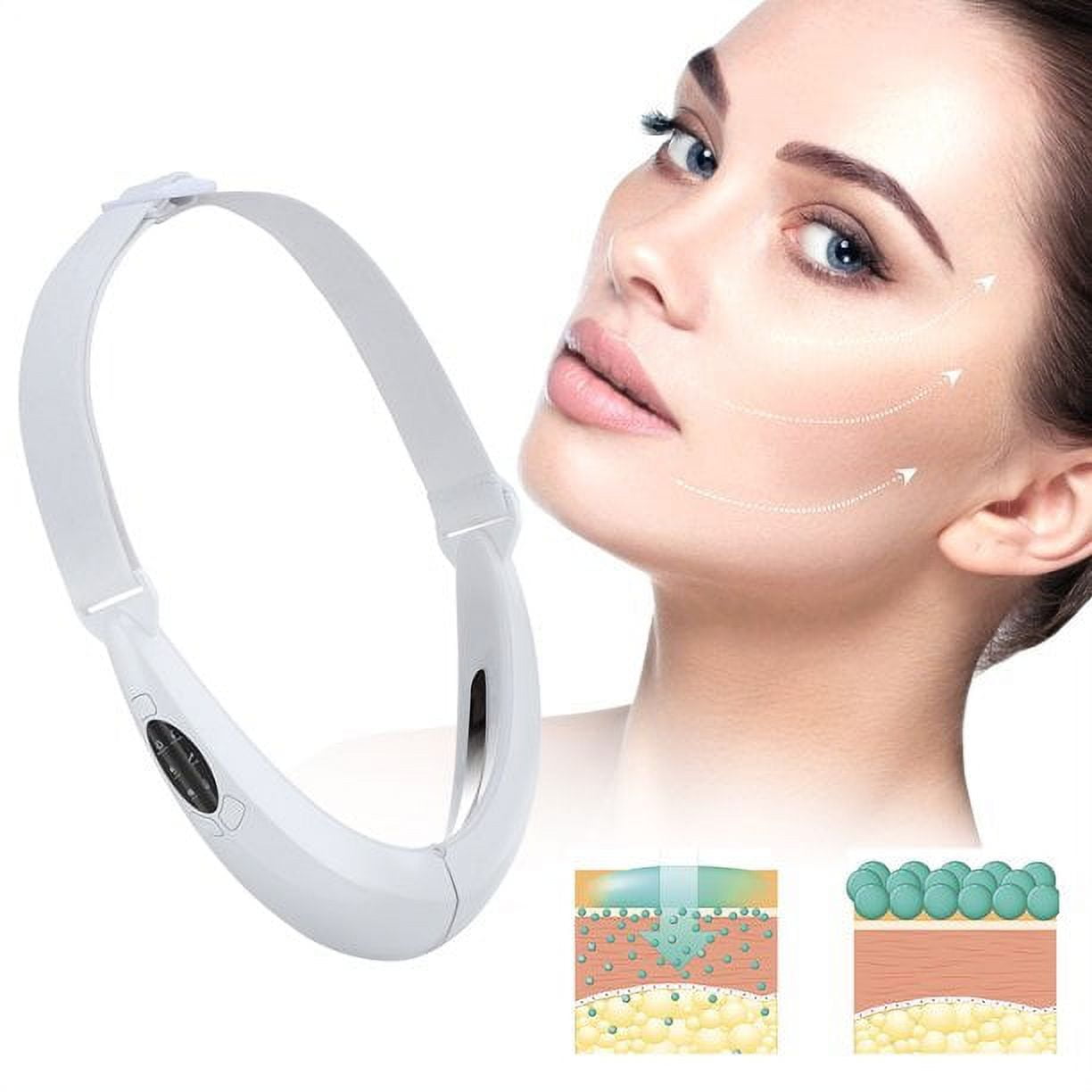 Micro Current IPL V Face Lifting Device EMS Massage Double Chin Remove V  shaped Therapy Face Slimming Face Lift Hot Compress