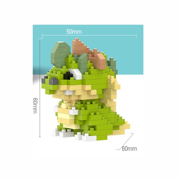 Micro Diamond Block Dinosaur Building Set – Tyrannosaurus Rex & Triceratops Model Kits, Educational Creative Construction Gift