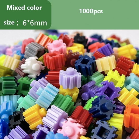 Micro Diamond Building Blocks, 1000Pcs 6×6mm Mini Interlocking Plastic Bricks, DIY 3D STEM Educational Kids Gift