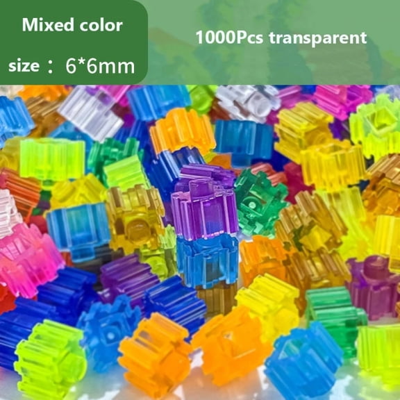 Micro Diamond Building Blocks, 1000Pcs 6×6mm Mini Interlocking Plastic Bricks, DIY 3D STEM Educational Kids Gift
