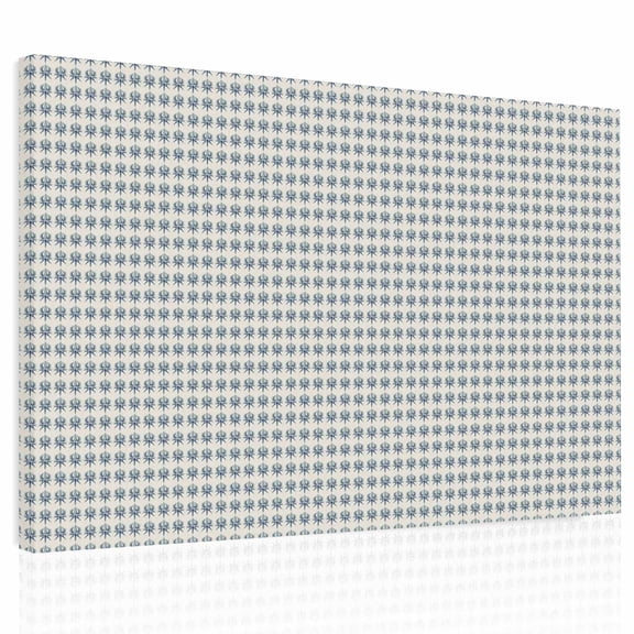 Micro Dot Canvas Print Wall Art Modern Minimalist Blue Tiny Floral Uniform Layout Wall Decor Modern Artwork Paintings Pictures for Living Room Stretched and Framed Ready to Hang - 24" x 32"