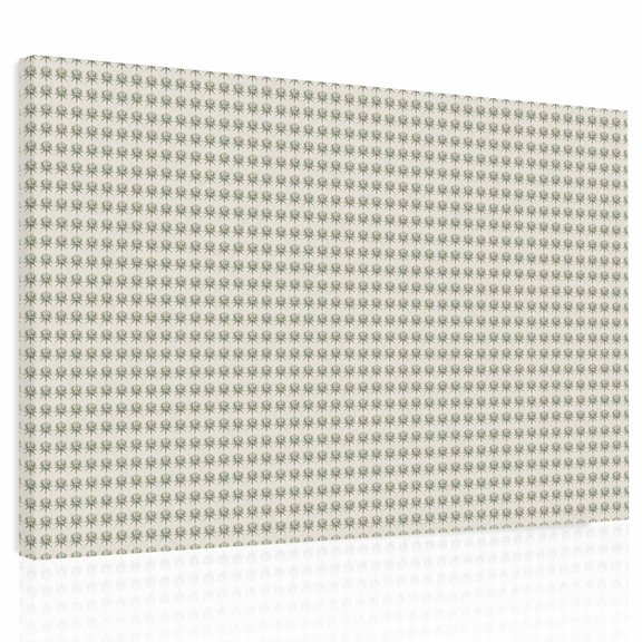 Micro Dots Canvas Print Wall Art Sage Green Repeating Grid Tiny Pattern Modern Farmhouse Wall Decor Modern Artwork Paintings Pictures for Living Room Stretched Ready to Hang - 24" x 32"
