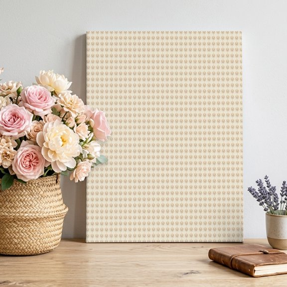 Micro Dots Canvas Wall Art for Living Room, Fall Orange Repeating Grid Tiny Pattern Modern Farmhouse Poster Print Painting for Entryway Side Of Cabinet Decoration Wall Pictures Prepare To Hang 8"x12"