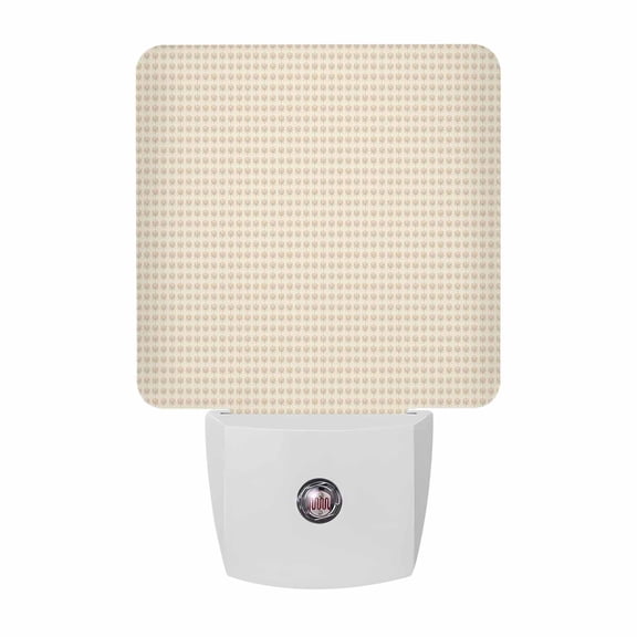 Micro Dots Night Lights, Fall Orange Repeating Grid Tiny Pattern Modern Farmhouse Smart Auto Dusk to Dawn Sensor Nightlights Plug-in Nightlight for Bedroom Bathroom Living Room Kitchen Hallway