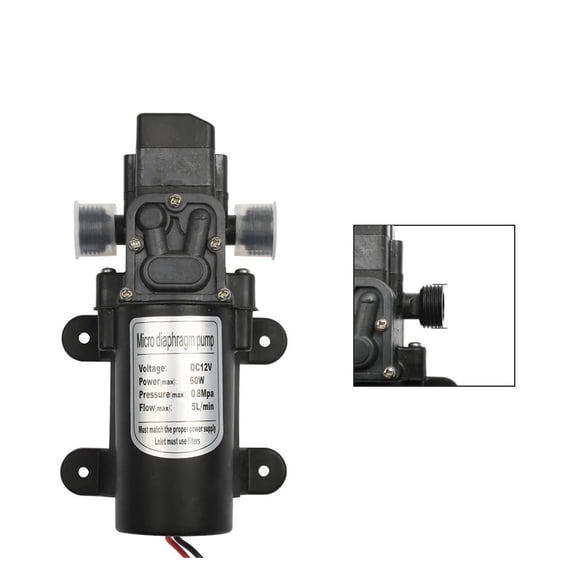 Micro Electric Diaphragm Water Pump High Pressure Car Washing Spray Water Pump