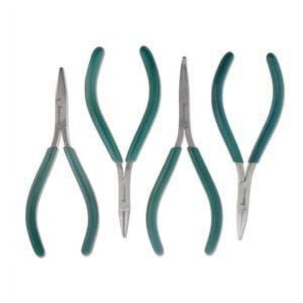 Micro-Fine 4 Piece Plier Set - Chain, Round, Flat, and Bent Nose - 5" in Length