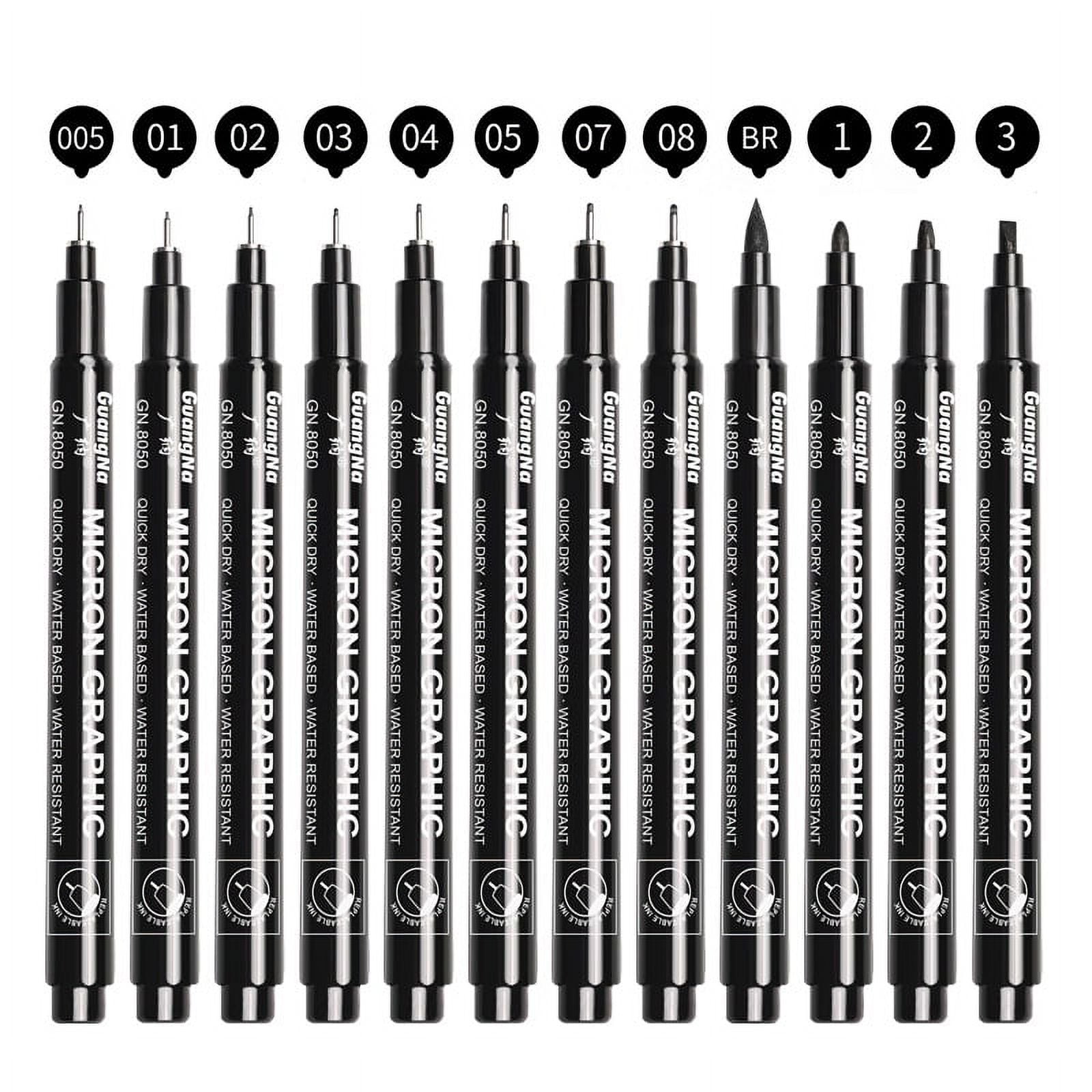 Needle Drawing Pen Micro Line Pens 8 Size Fineliner Ink Pens Black Drawing  Pens Waterproof Precision Ink Multiliner Pens Manga Pens For Artist  Illustration Calligraphy Sketching Technical Drawing - Arts, Crafts 
