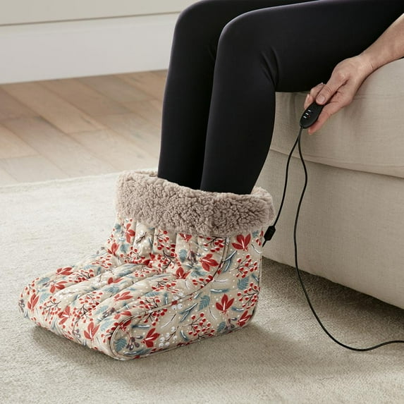 Micro Flannel Heated Foot Warmer, One Size, Winterberries