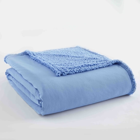 Micro Flannel Reverse to Sherpa Blanket, Full/Queen, Morning Glory