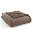 thumbnail image 1 of Micro Flannel Reverse to Sherpa Blanket, King, Hazelnut, 1 of 3