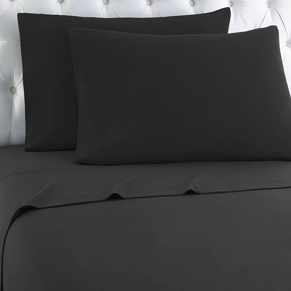 Micro Flannel® Solid Color Sheet Set, King, Charcoal