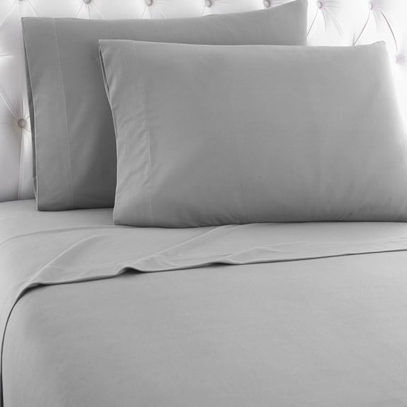 Micro Flannel® Solid Color Sheet Set, King, Greystone